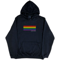 Rainbow Stripes Love Wins Hoodie (Black)