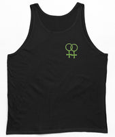 Lesbian Symbol Left Chest Logo "Masculine Fit" Singlet (Black)