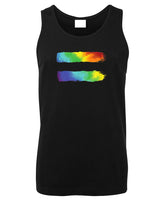 Rainbow Equal Symbol "Masculine Fit" Singlet (Black)